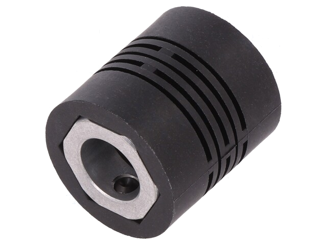 Koppeling; Ø1: 10mm; Ø2: 6mm; aluminium,polyamide,glasvezel Koppeling; Ø1: 10mm; Ø2: 6mm; aluminium,polyamide,glasvezel